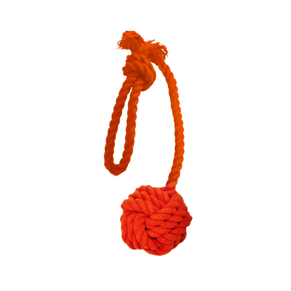 Dogman Leksak Repboll med handtag Orange M 35cm
